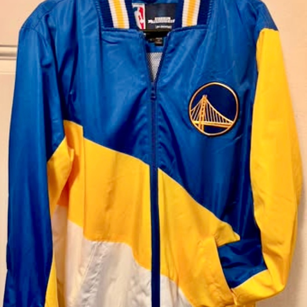 NBA Blue and Yellow Windbreaker Jacket